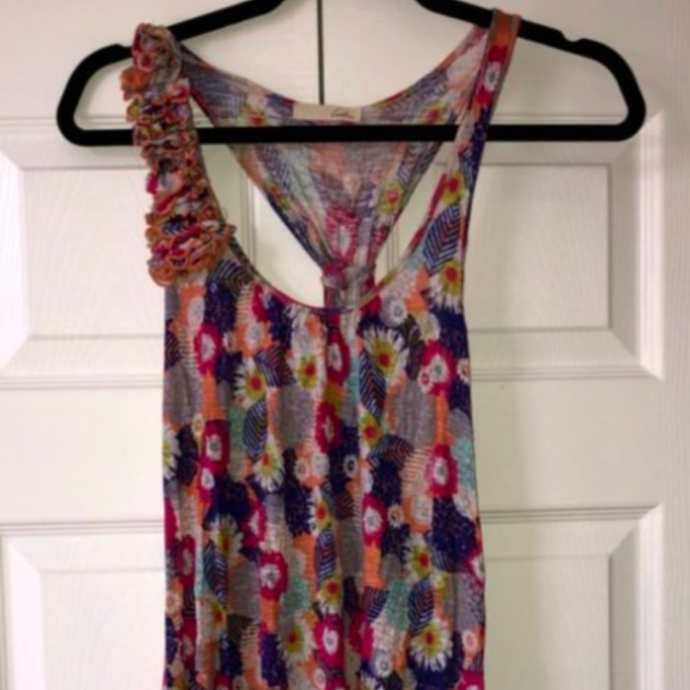 Lush Tank Top Multi Color Size Small